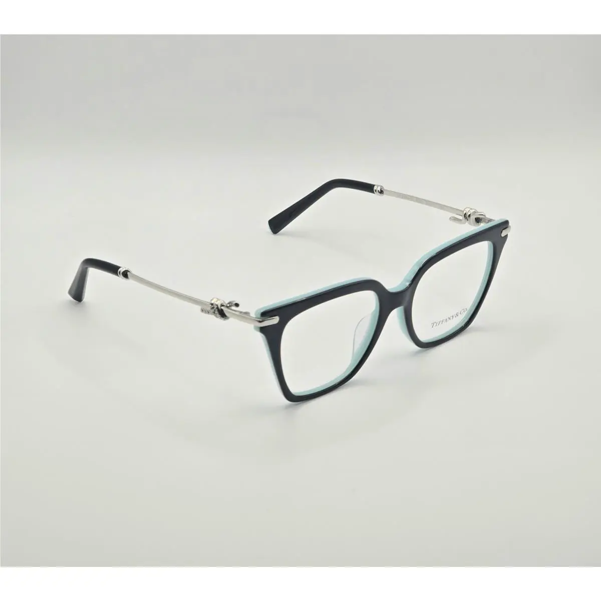 Tiffany TF2283-B 8055 Black On Tiffany Blue Silver 51 mm Women`s Eyeglasses