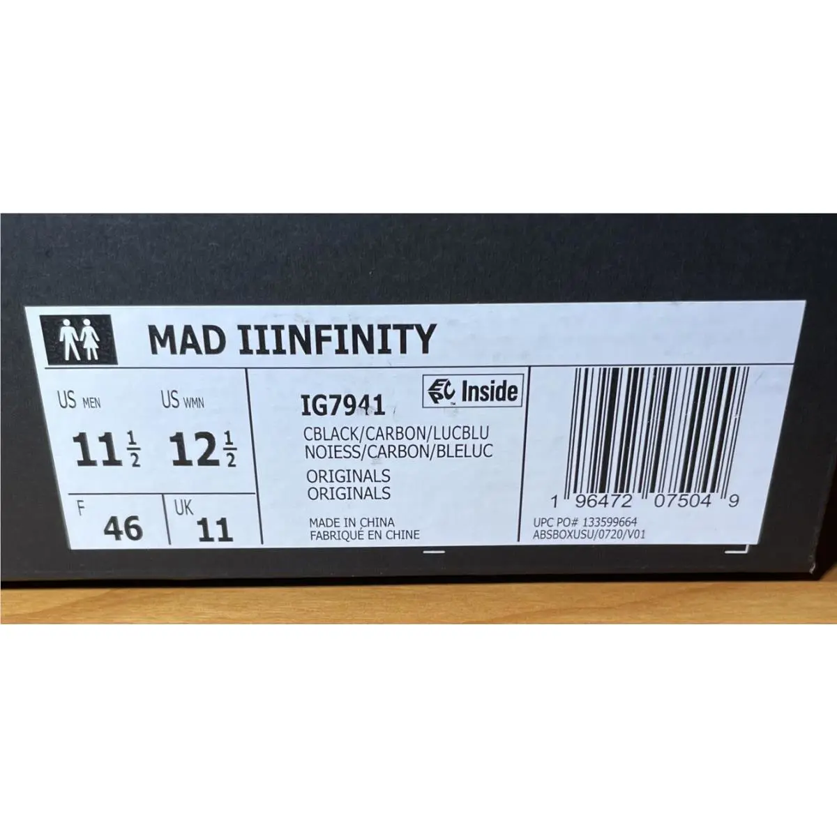 Adidas shoes - adidas Mad IIInfinity - Mad IIInfinity - IG7941 - Black, Manufacturer: Black (UPC: 0196472075049) 13