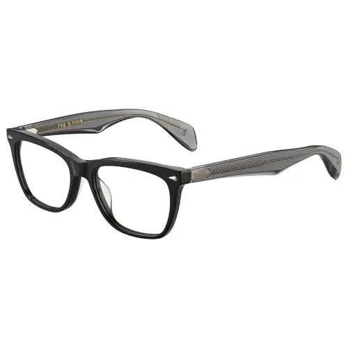 Rag Bone Rnb 3001 Black Grey 50 Eyeglass Frame - Frame: Black Grey