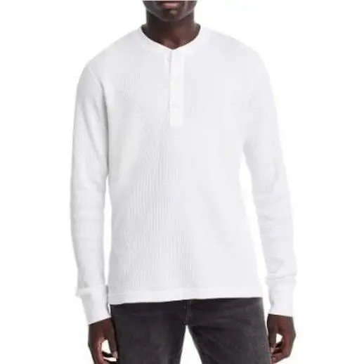 Waffle Knit Cotton Blend Henley by Rag Bone XL