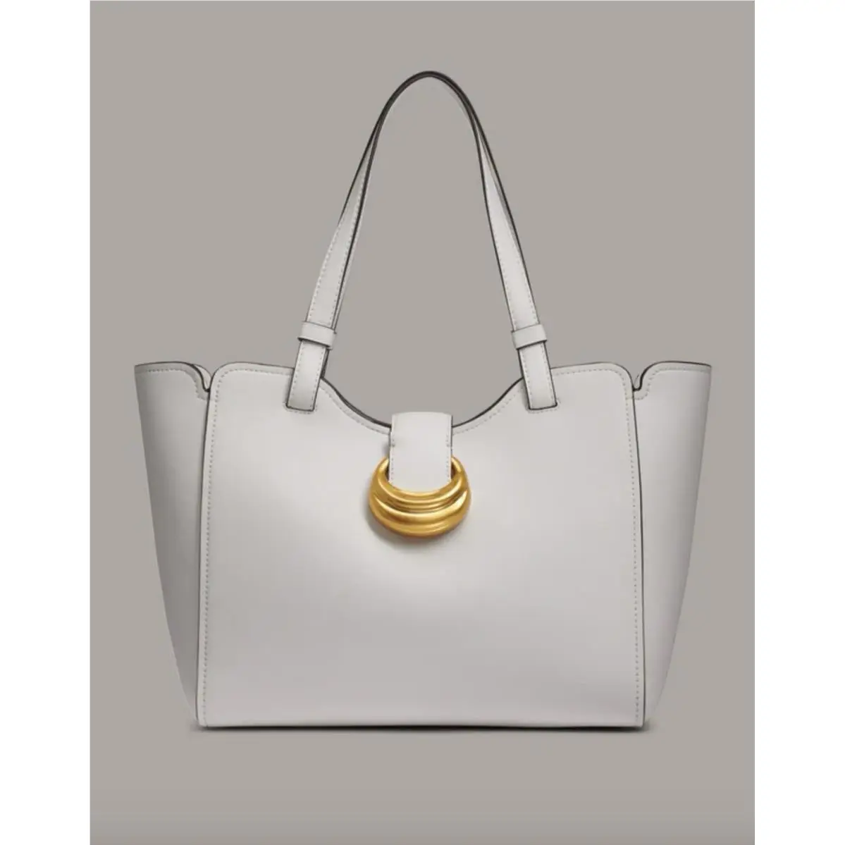 Donna Karan Valley Stream Tote/white/gold/nwt