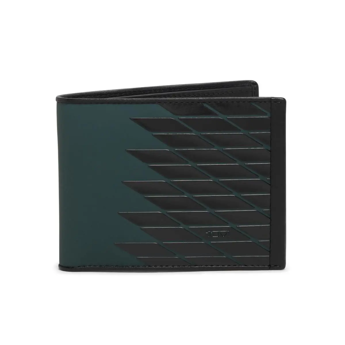 Alpha Slg Leather Double Billfold Wallet Dark Green by Tumi