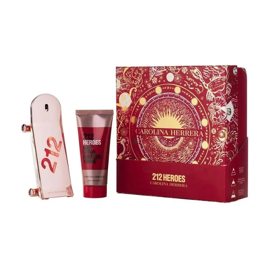 Carolina Herrera Heroes 212 2.7 oz Edp For Her Spray Perfume+ 3.4 Lotion Set
