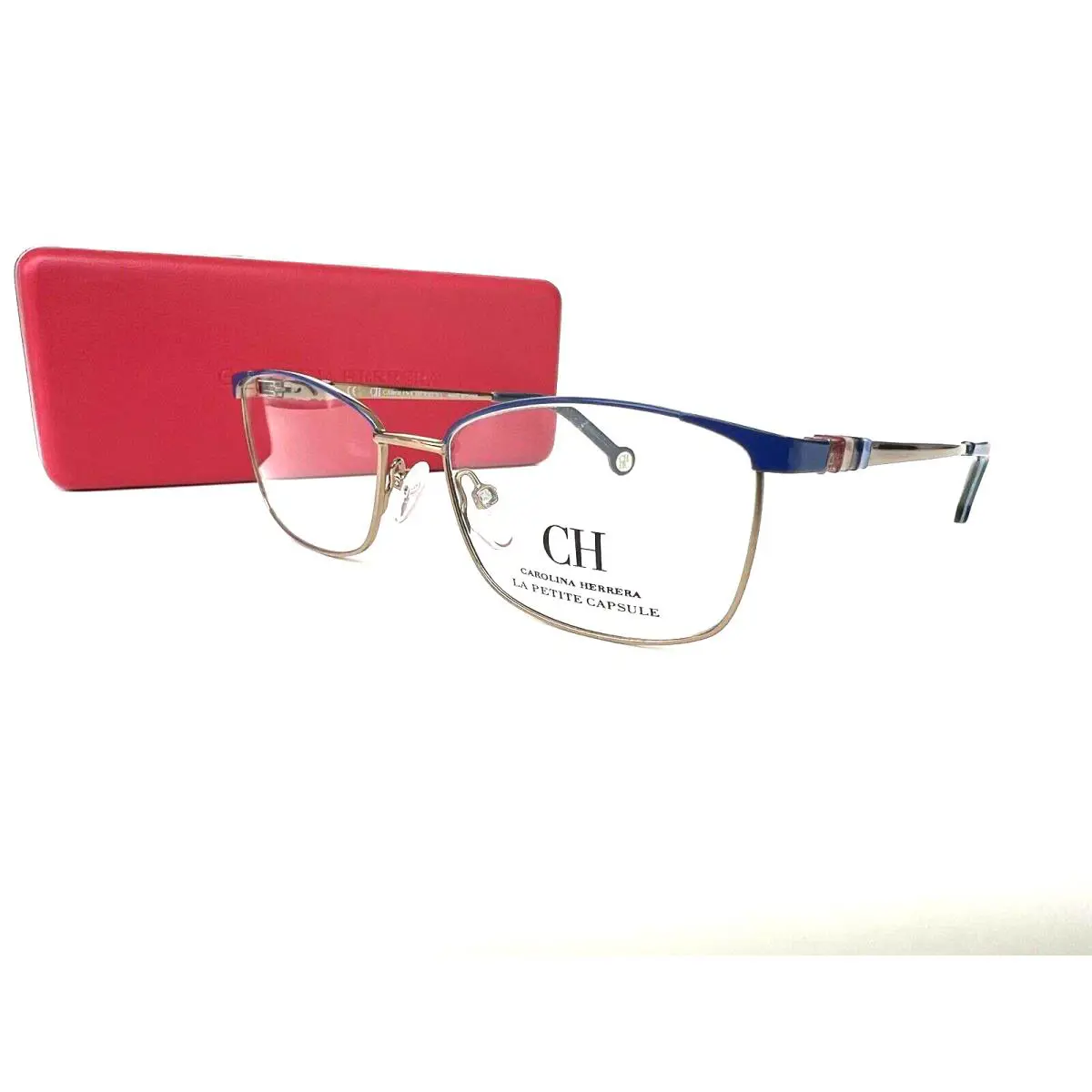 Carolina Herrera Frames Silver Blue Eyeglasses VHE114K 02A8 51-16-135