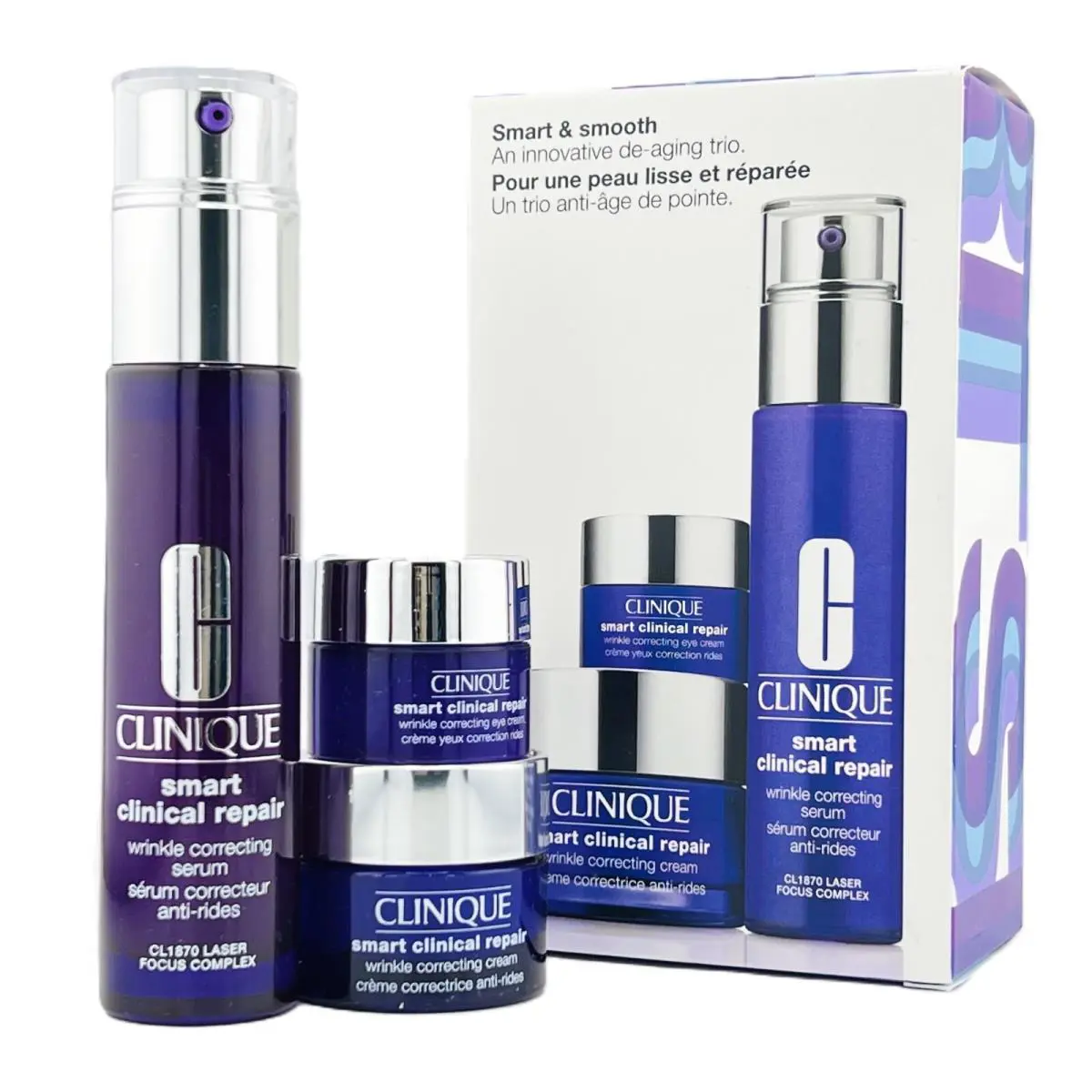 Clinique Smart Clinical Repair Wrinkle Correcting Serum + Cream + Eye Cream Set