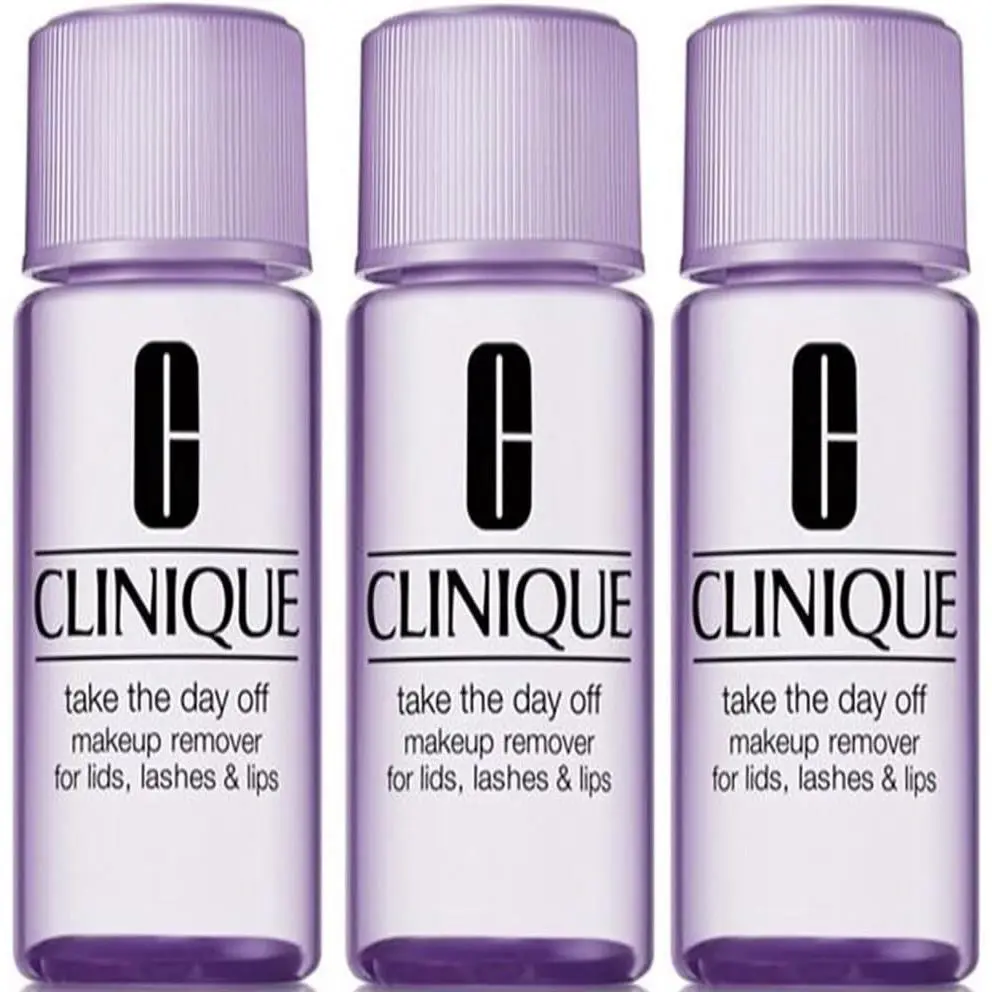 Lot 3 Clinique Take The Day Off Makeup Remover For Lids Lashes Lips 1.7oz/50ml