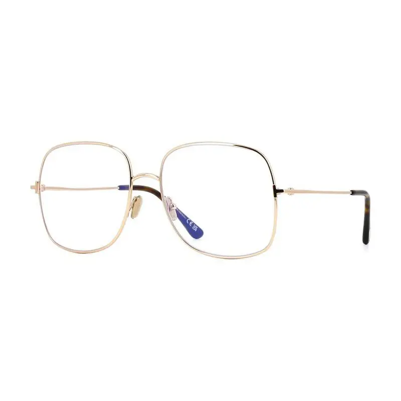 Tom Ford FT6048-B 028 Shiny Rose Gold/clear Blue Light Block 59mm Eyeglasses