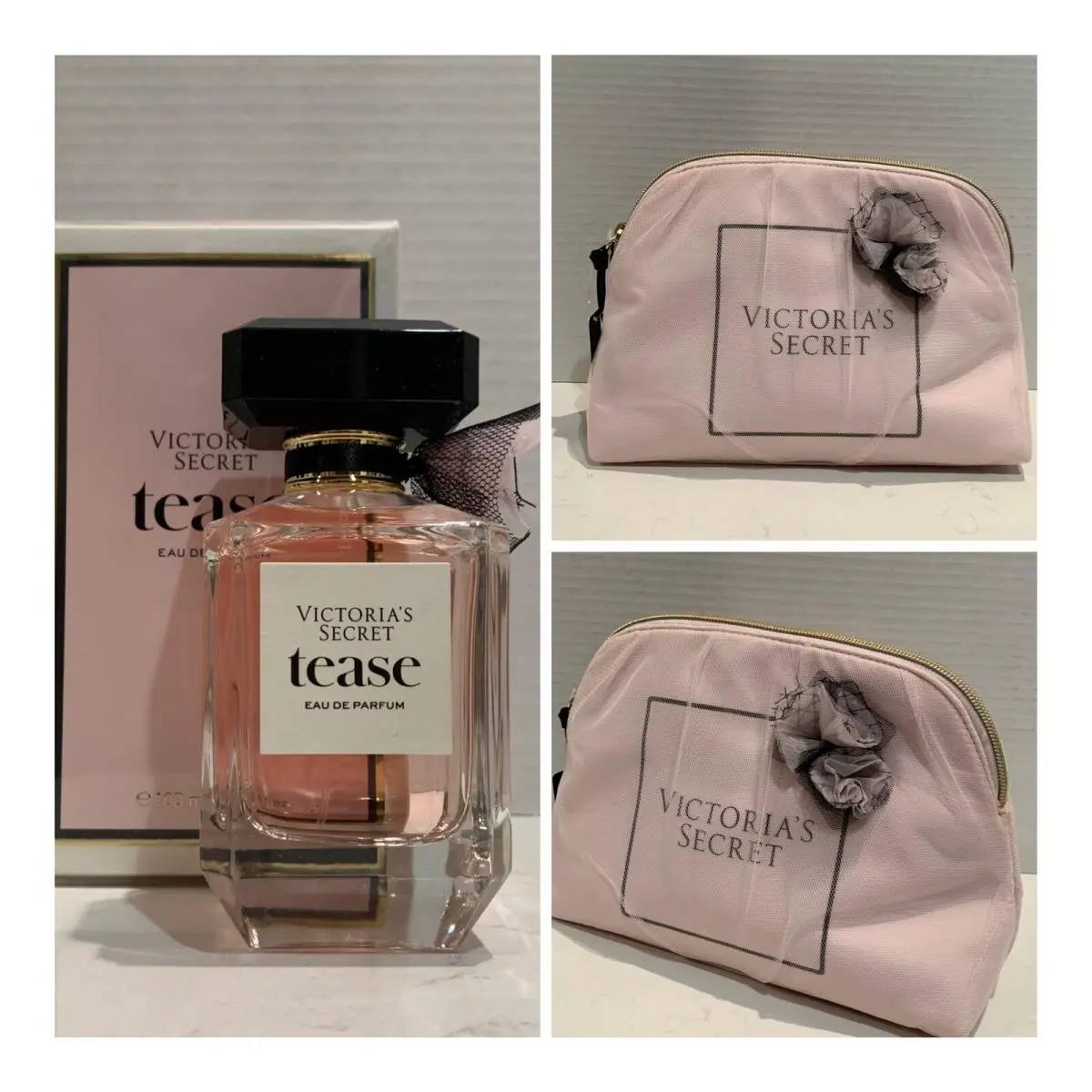 Victoria`s Secret Tease Eau de Parfum 3.4 Fl.oz. and Beauty Bag by Victoria's Secret