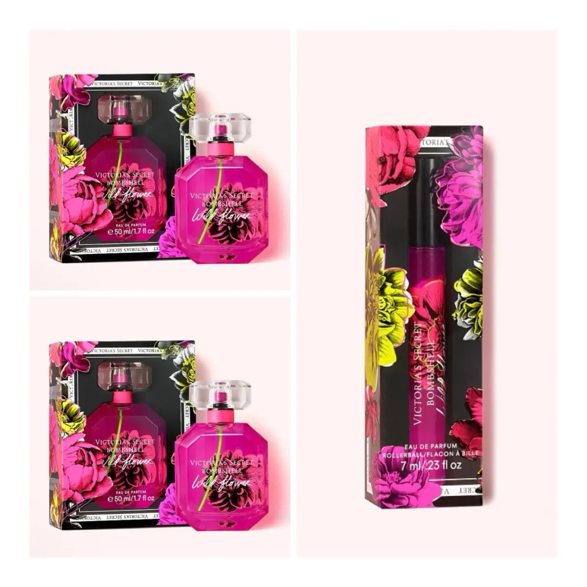Victoria`s Secret Bombshell Wildflower Eau de Parfum 1.7 Fl.oz. 2 Rollerball