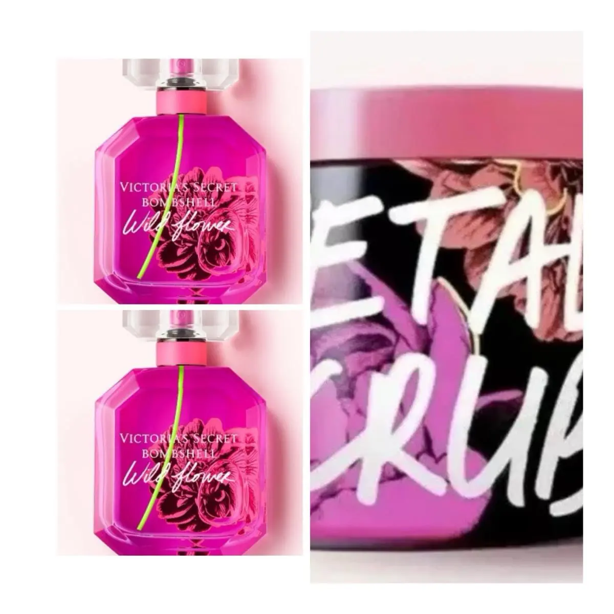 Victoria`s Secret Bombshell Wildflower Eau de Parfum 1.7 Oz. 2 Petal Scrub