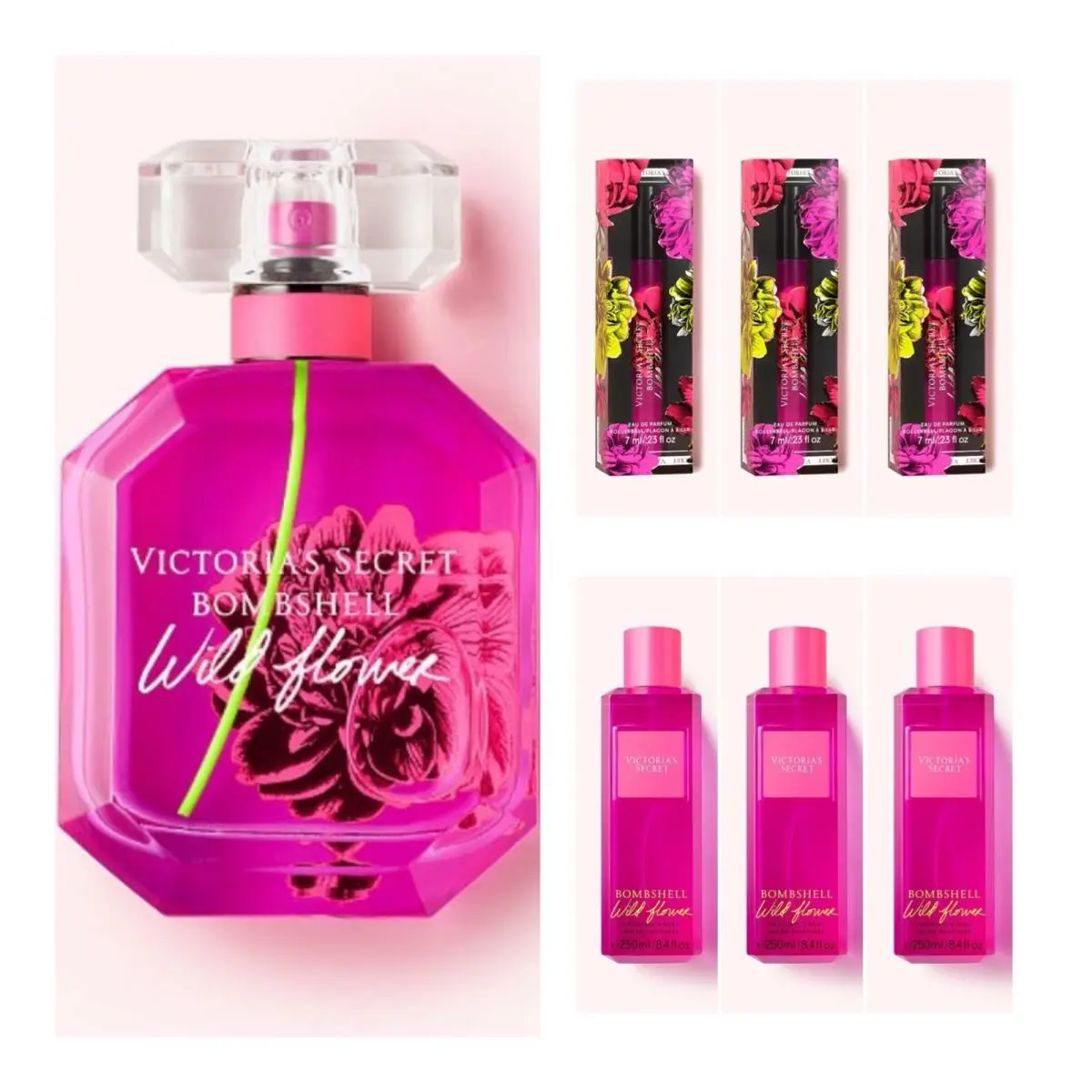Victoria`s Secret Bombshell Wildflower Edp 1.7 Fl.oz. /rollerball 3 /mist 3