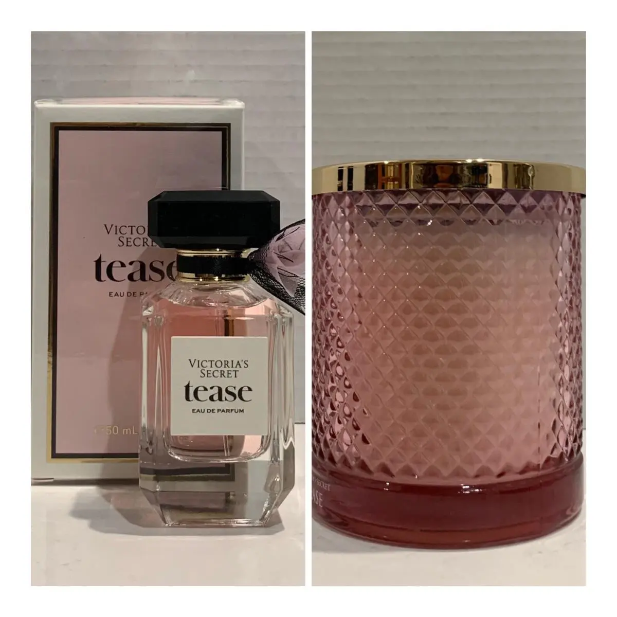 Victoria`s Secret Tease Eau de Parfum 1.7 Fl.oz. and Fragrance Candle
