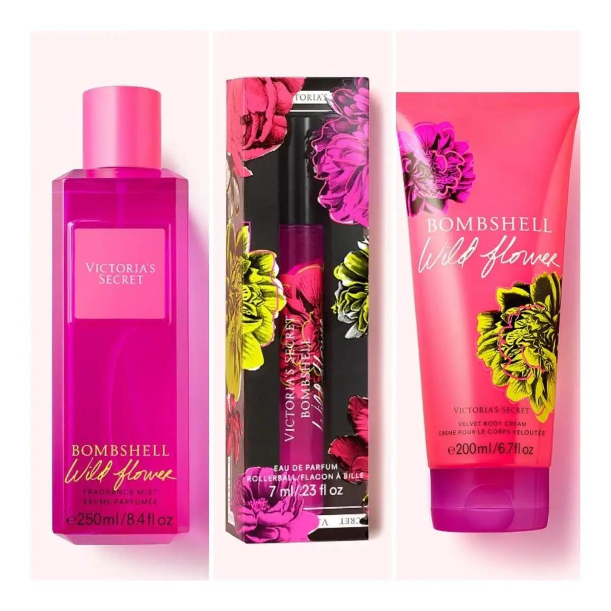 Victoria`s Secret Bombshell Wildflower Eau de Parfum Rollerball/mist/body Cream