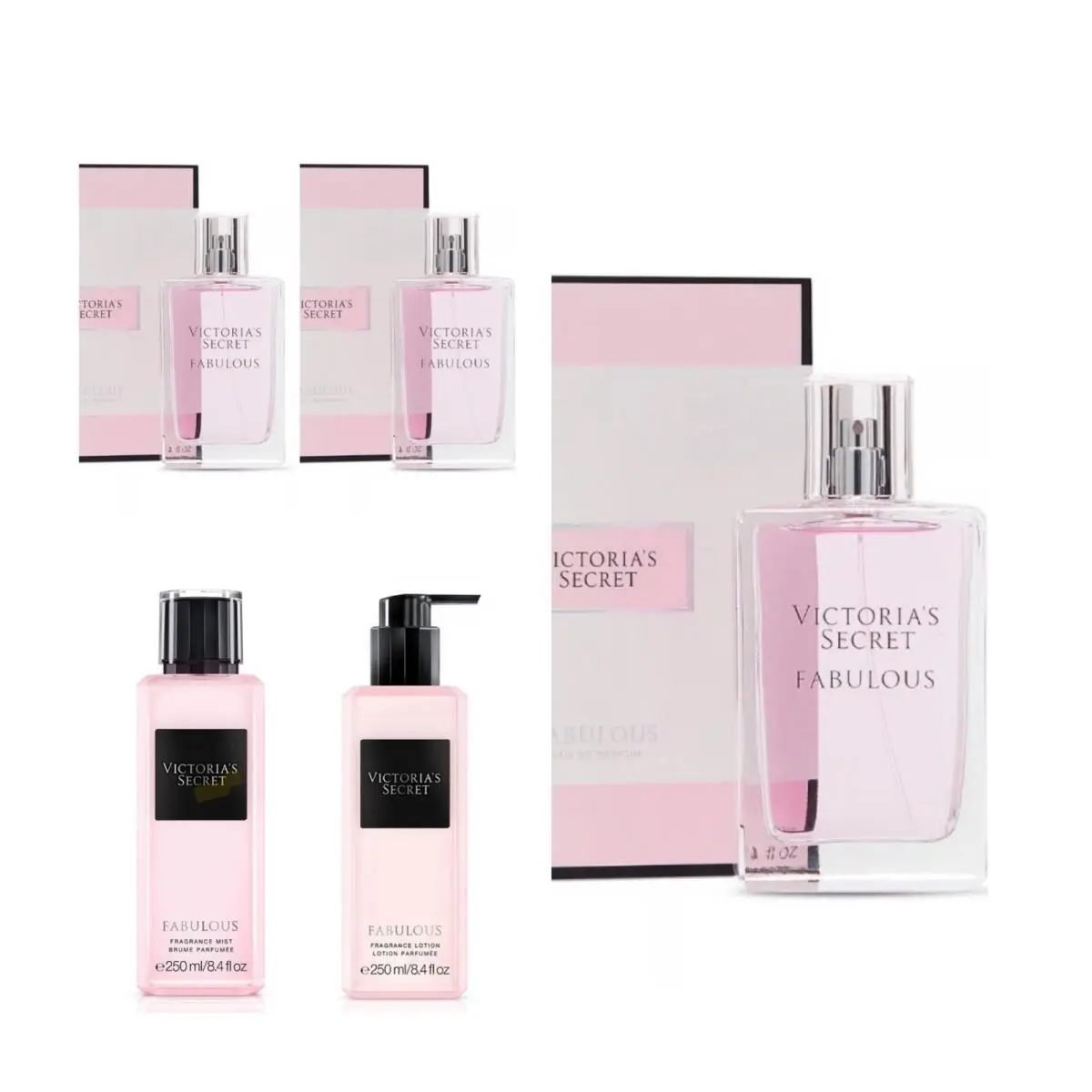 Victoria`s Secret Fabulous Eau de Parfum 1.7 Fl.oz. 3 /fragrance Mist /lotion