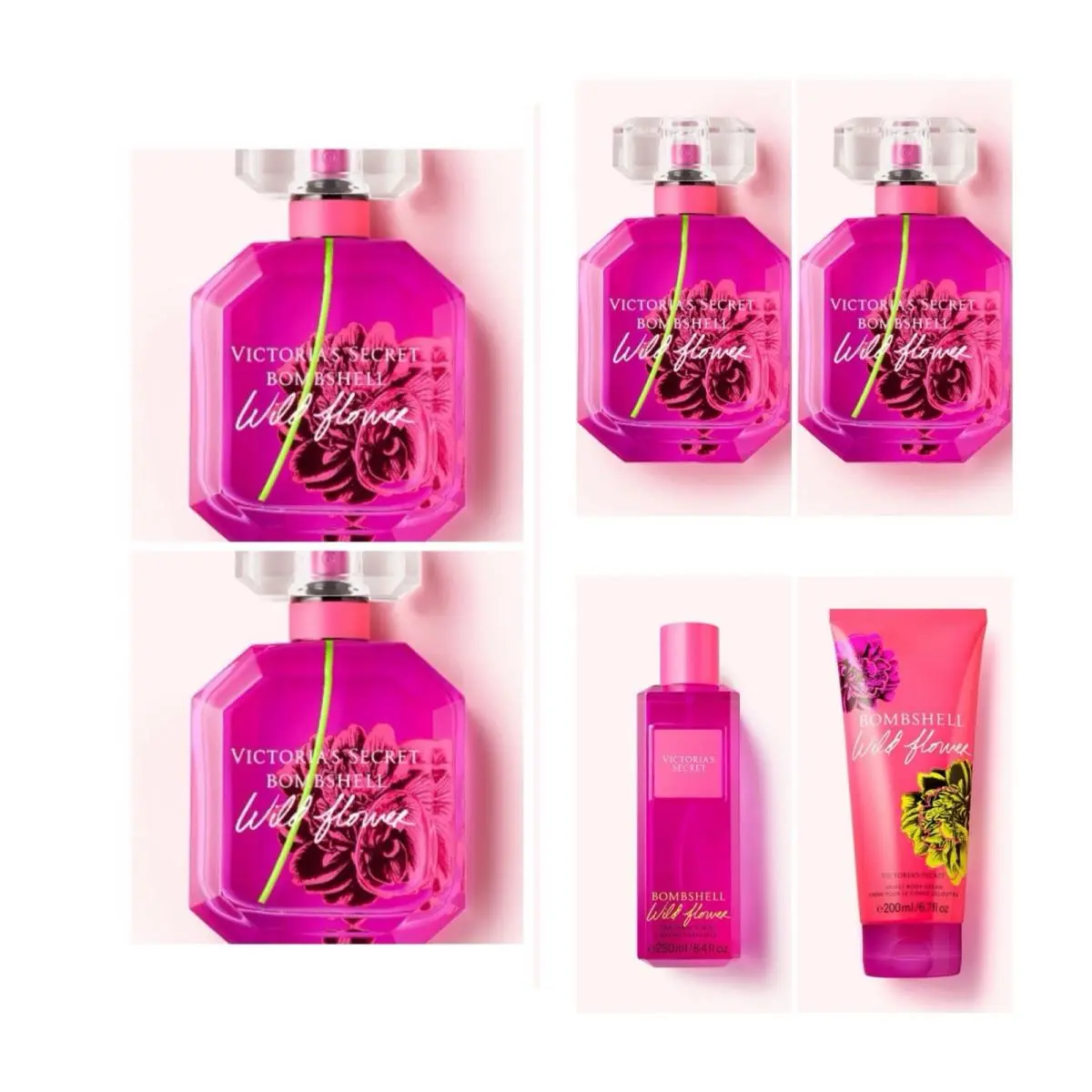 Victoria`s Secret Bombshell Wildflower Edp 3.4 Fl.oz 4 /fragrance Mist /cream
