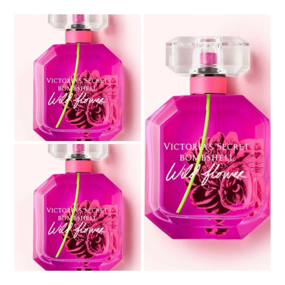 Victoria`s Secret Bombshell Wildflower Eau de Parfum 1.7 Fl.oz. Lot of 3
