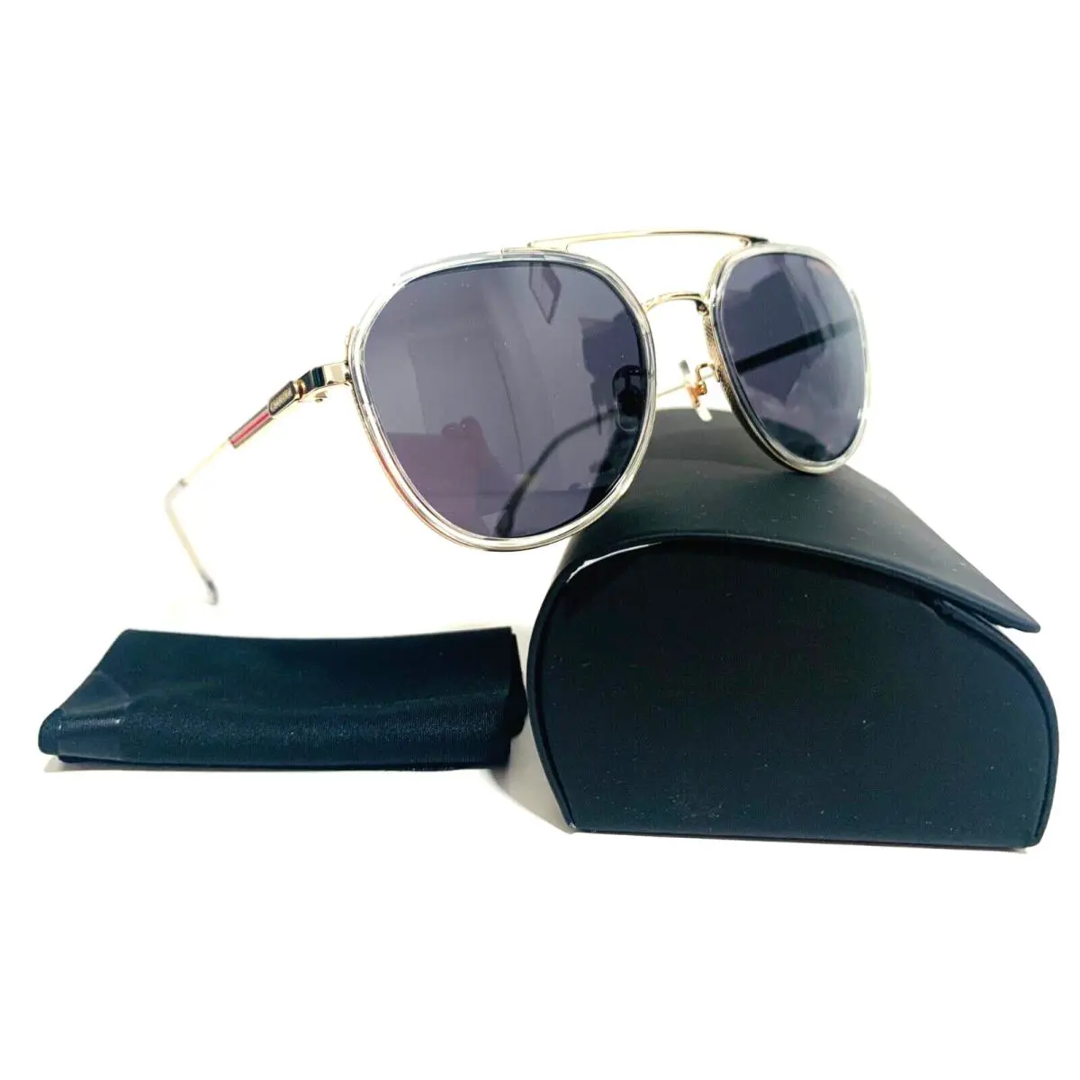 Carrera 1028/GS 2F7IR Gold Gray Lens Pilot Sunglasses 55-20-145