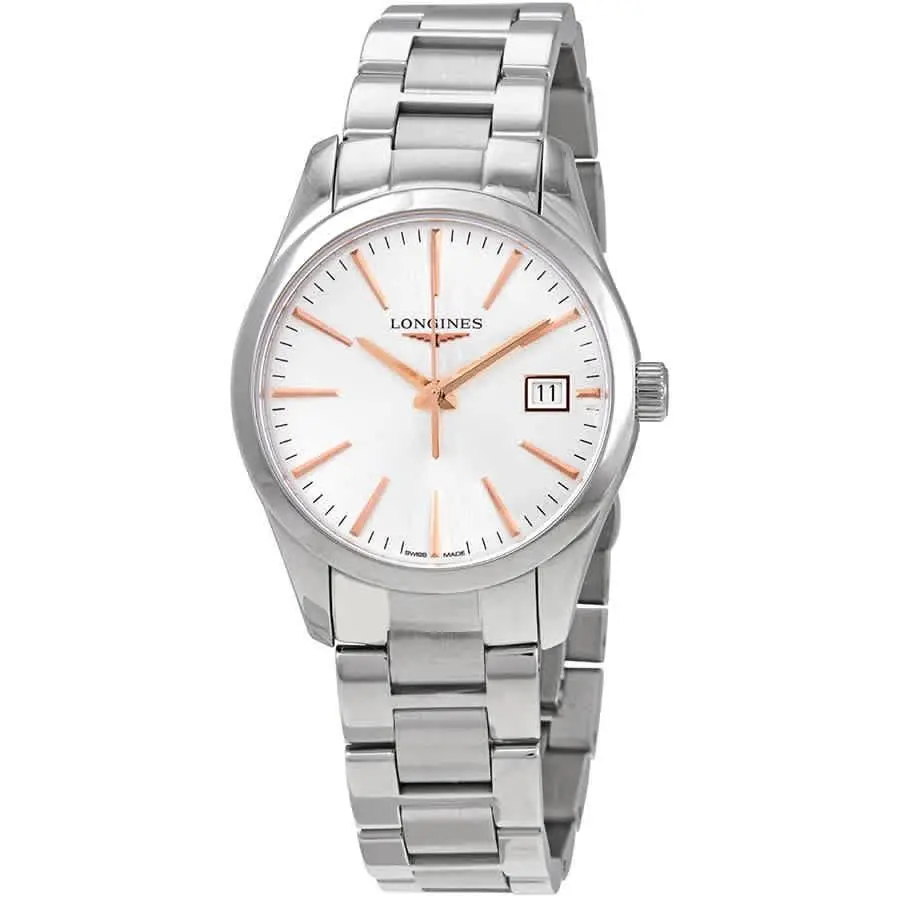 Conquest Classic Quartz Silver Dial Ladies Watch L2.386.4.72.6 by Longines