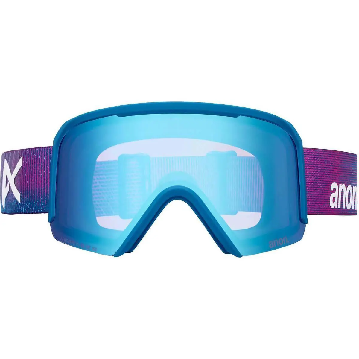 Nesa S Snow Goggles Pink Denim Frame Perceive Variable Blue Lens by Anon