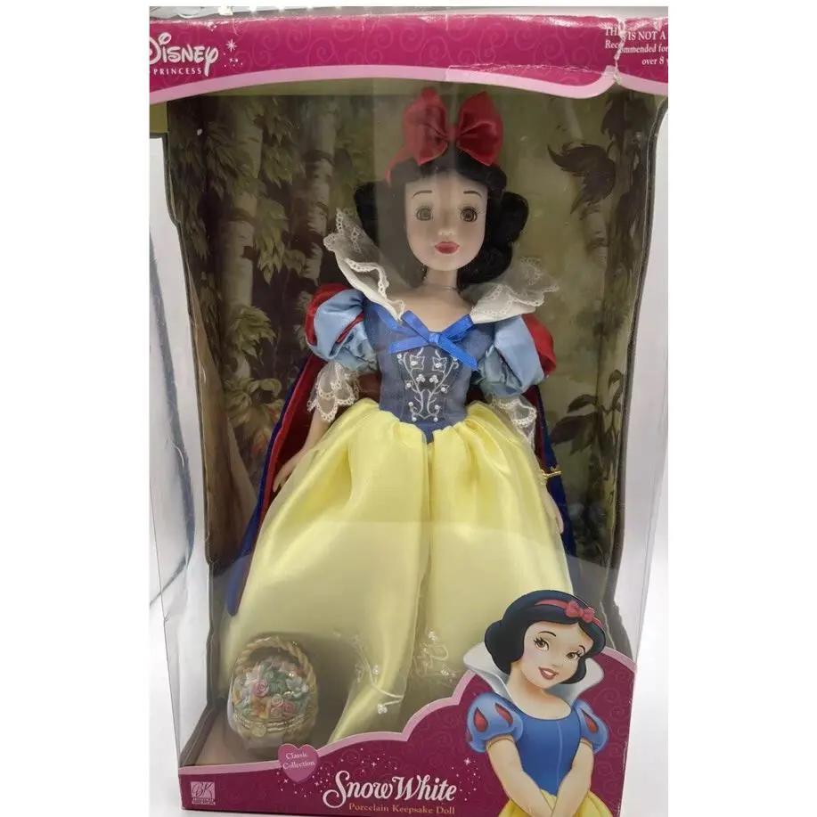 Vtg Disney Princess Snow White 16 Porcelain Doll Trinket Box 2003 Brass Key