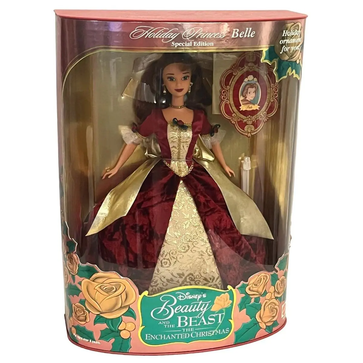 Disney Princess Belle Babie Doll Beauty The Beast 1997 Holiday Collection Bpx