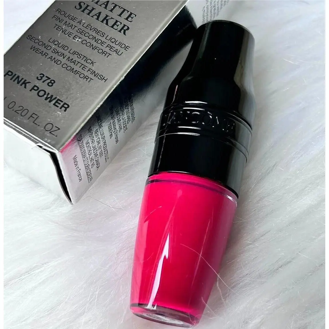 Lancome Matte Shaker Liquid Lipstick 378 Pink Power Full Size 6.2 ml Rare