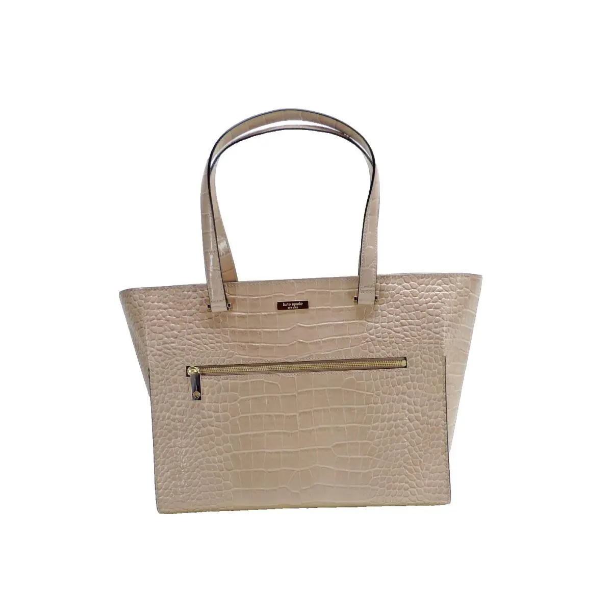 Kate Spade New York Parliament Square Exotic Shoulder Tote Handbag Rosy Beige