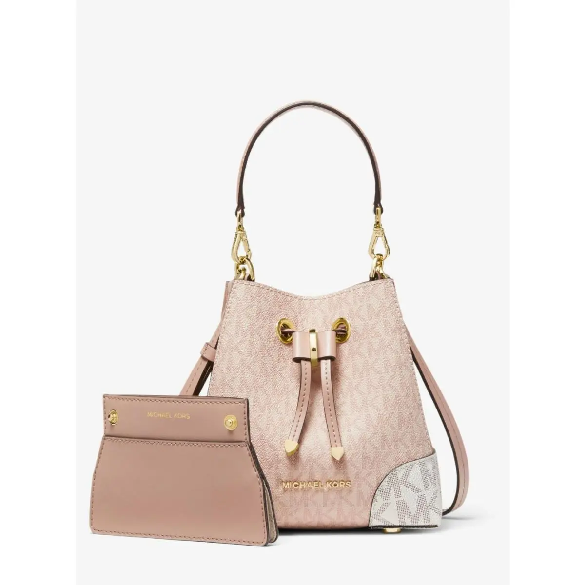 Mercer Gallery Bucket Bag XS SM Med Logo Multi Solid Opt. Retail Extra Small Ballet Pink Vanilla Mercer Gallery XS by Michael Kors