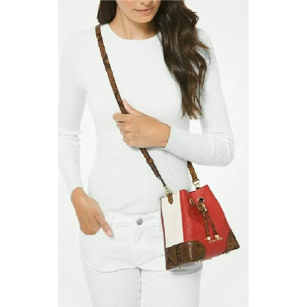 Mercer Gallery Bucket Bag XS SM Med Logo Multi Solid Opt. Retail XS Dark Prism Multi GALLERY red/orange tone by Michael Kors