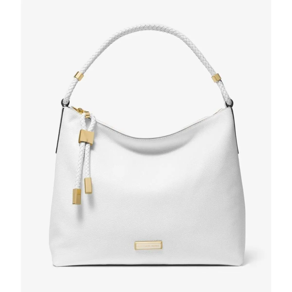 Choices: Shoulder Bag Bag+wallet Set or Wallet Leather Braided White Leather Braided Shoulder/Hobo/Slouch Large by Michael Kors