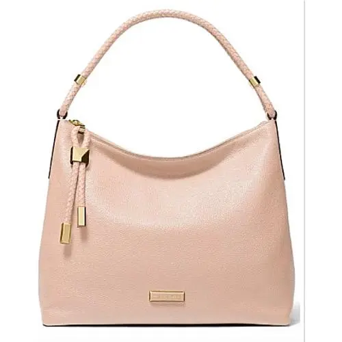 Choices: Shoulder Bag Bag+wallet Set or Wallet Leather Braided Soft Pink Leather Shoulder/Carryall/Hobo Handbag by Michael Kors