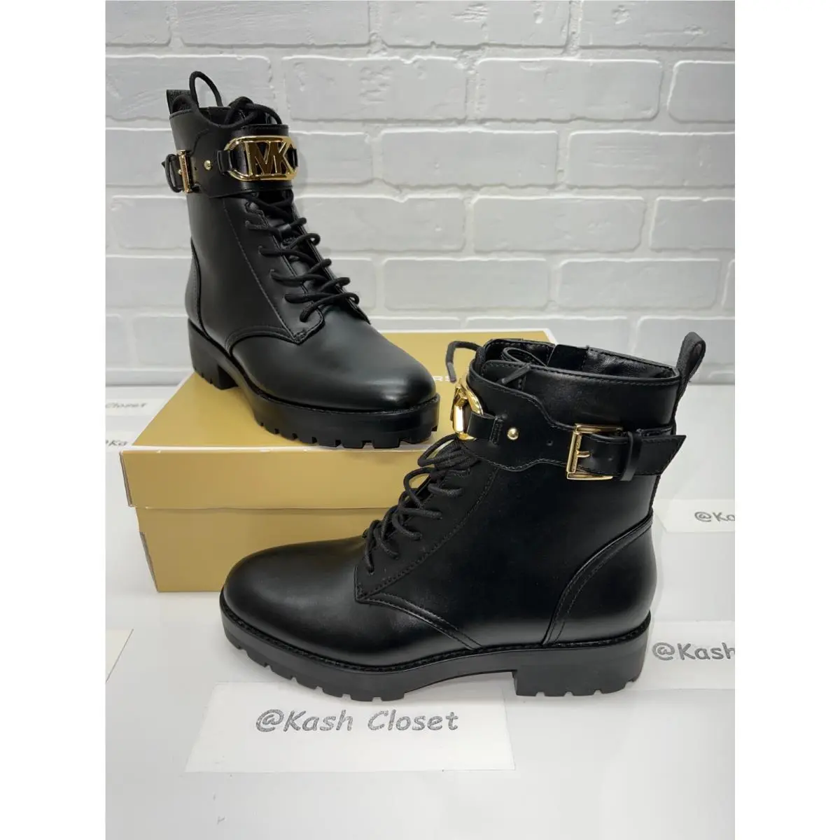 Boots Kincaid Lace up Womens Designer Boots Black by Michael Kors