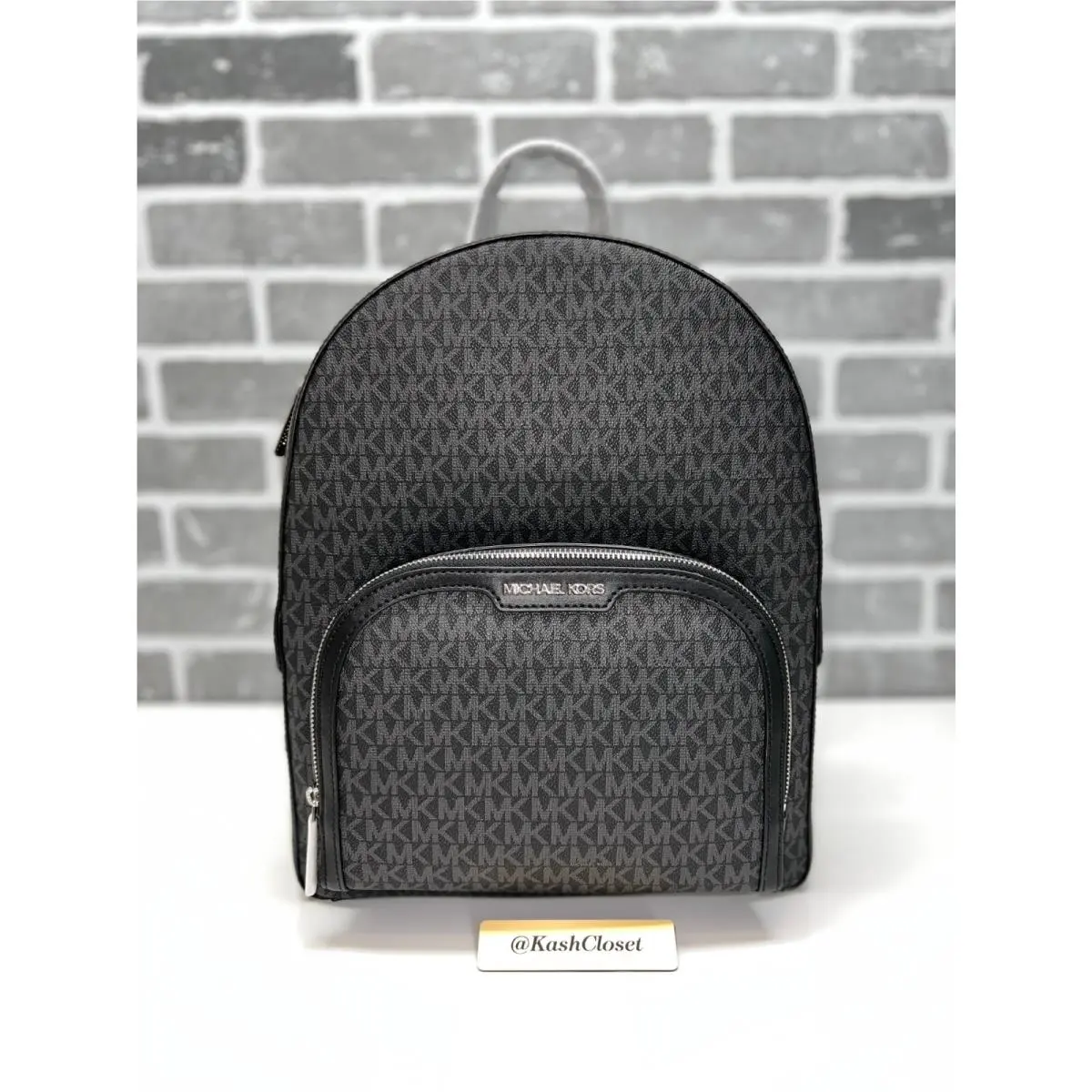 Backpack Jaycee Large Front Pocket Pocketbook Backpack Black by Michael Kors