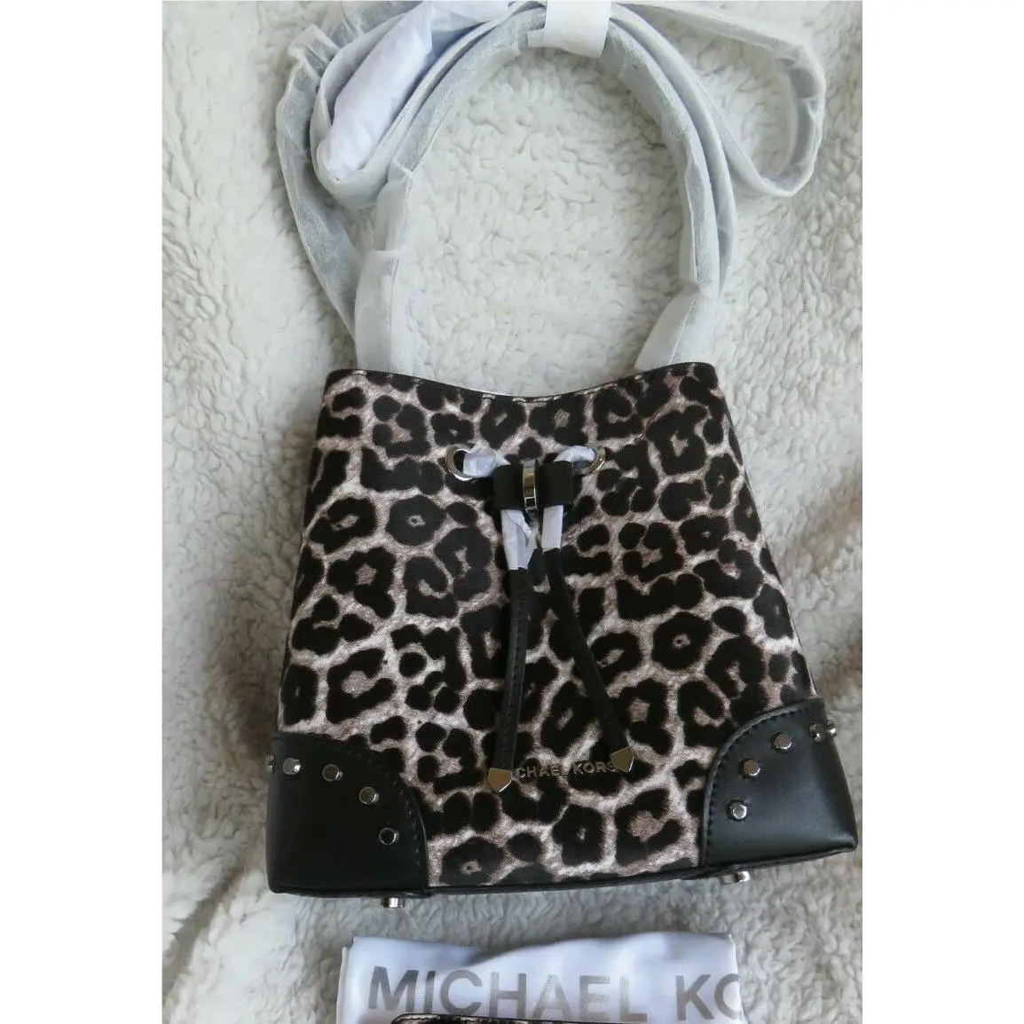 Mercer Gallery Rare Animal Print Shoulder /x-body Bag Wallet Small Leopard Calf Hair Shoulder/Crossbody Tote by Michael Kors