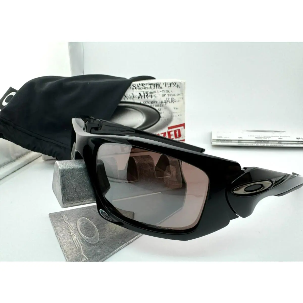 Scalpel Polished Black OO Black Iridium Polarized Sunglasses OO9095-11 by Oakley