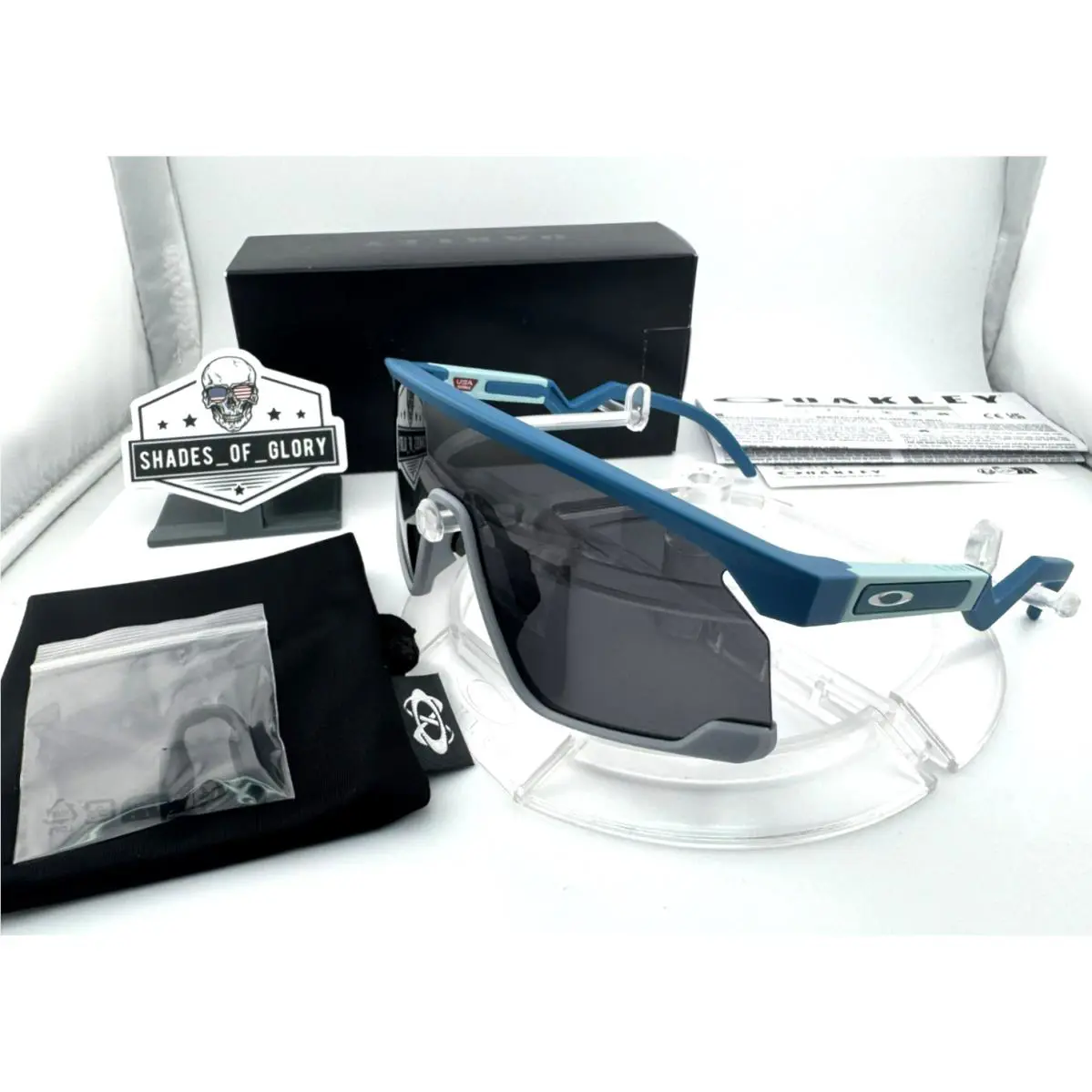 Oakley Bxtr Matte Balsam Blue W/ Prizm Grey Sunglasses OO9280-09 Shield