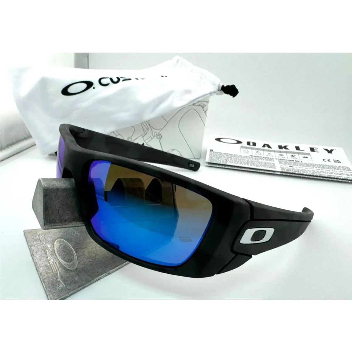 Oakley Fuel Cell Custom Matte Black Camo Prizm Sapphire Polarized Sunglasses
