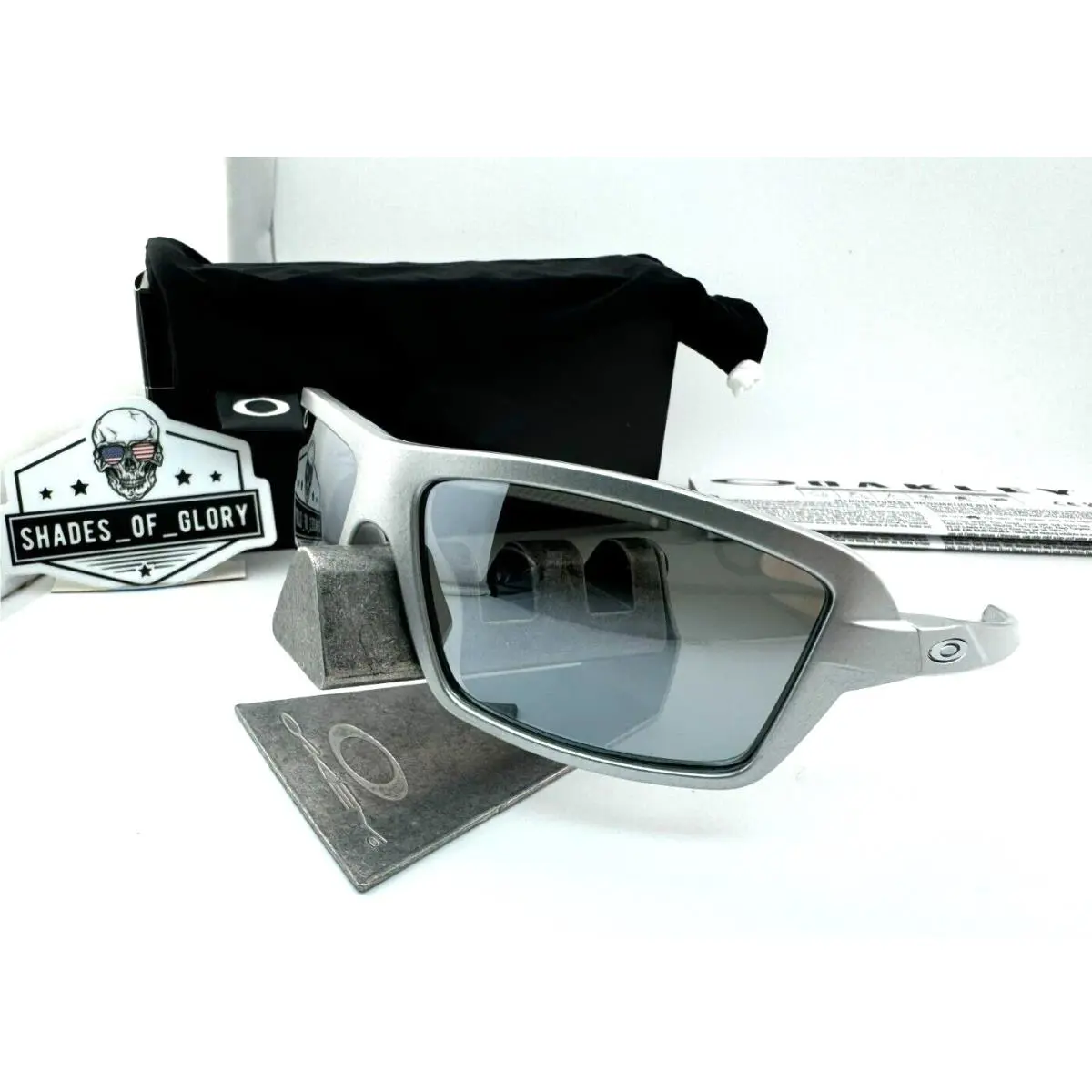 Cables X Silver with Aftermarket Silver Polarized Galaxy Sunglasses by Oakley