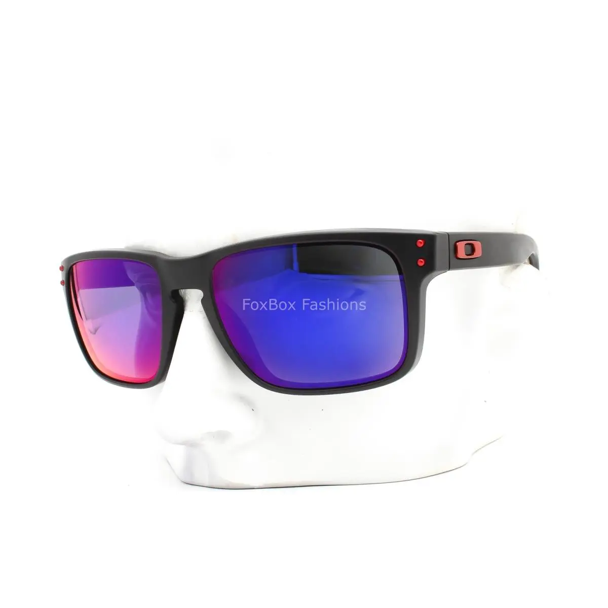 Oakley Holbrook Sunglasses OO9102-3655 Matte Black Positive Red Iridium W/pouch