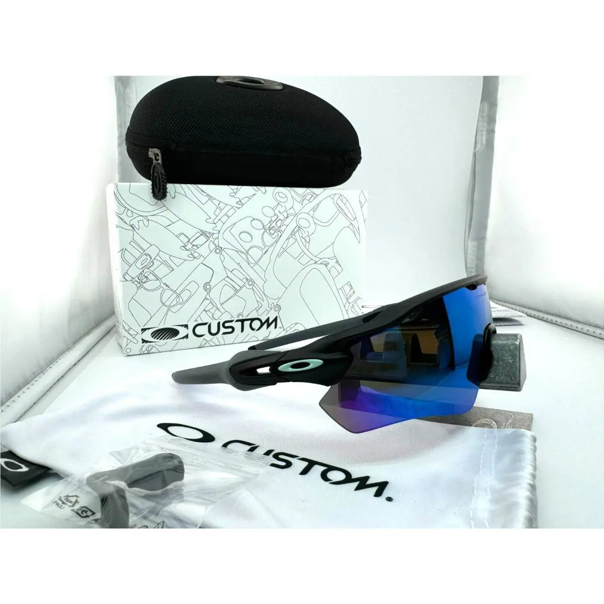 Radar EV Path Custom Matte Black W/ Prizm Sapphire Polarized Sunglasses by Oakley