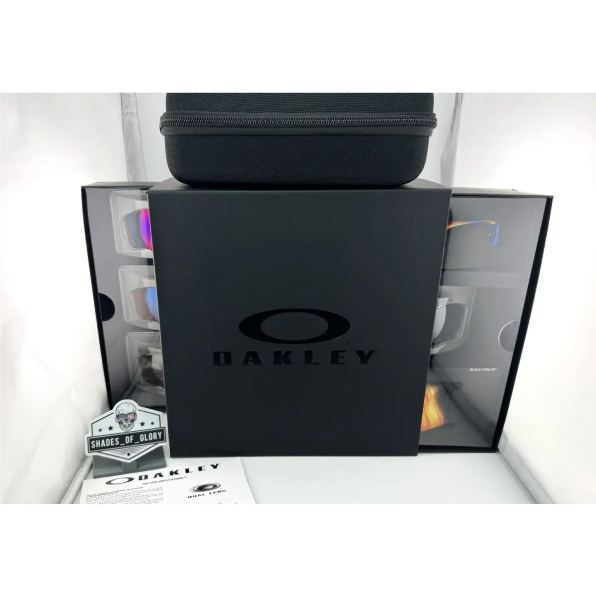 Flak Jacket Array Distressed Blue Black G30 VR28 Red Sunglasses 24-381 by Oakley