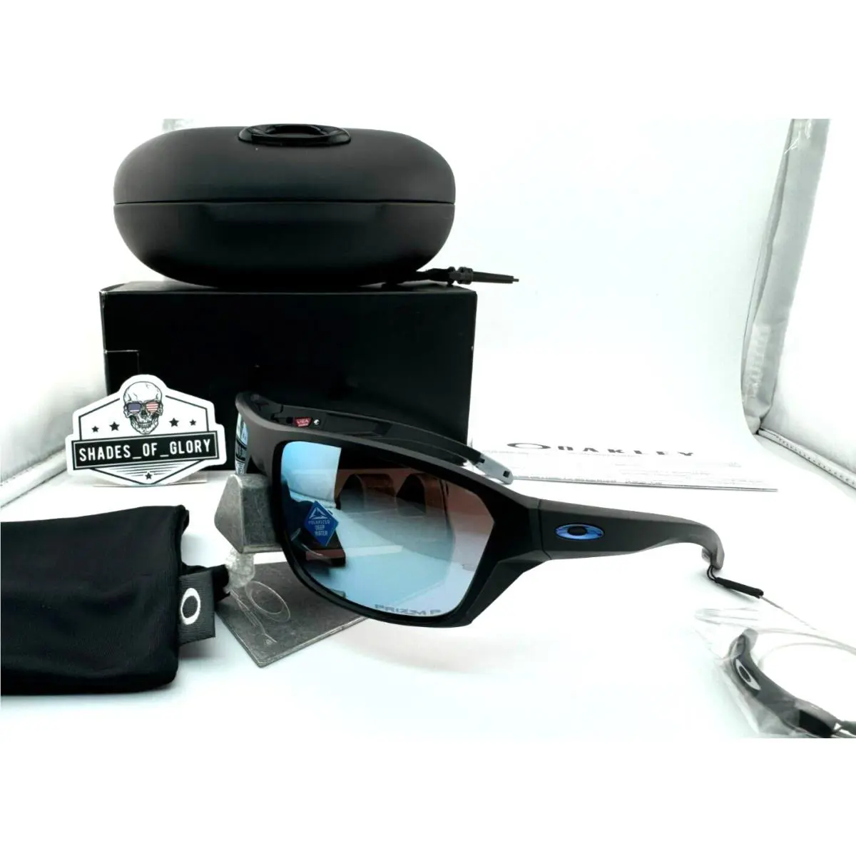 Oakley Split Shot Matte Black Prizm Deep Water Polarized Sunglasses OO9416-06