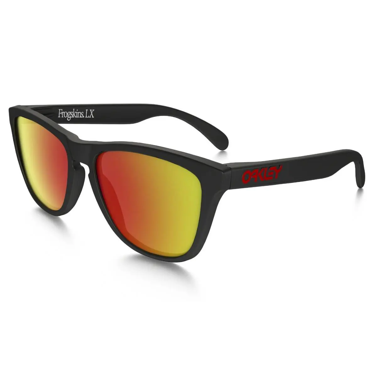 Oakley Frogskins LX Sunglasses OO2043-02 Matte Black Ruby Iridium - Frame: Black, Lens: Ruby Iridium
