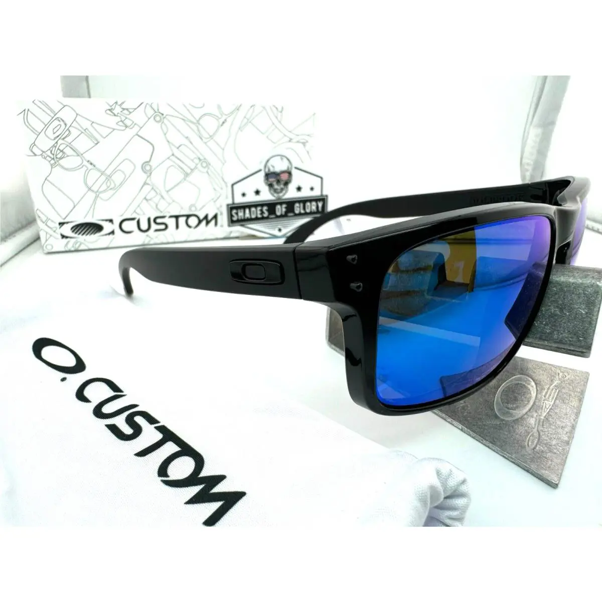 Holbrook Custom Black W/ Prizm Sapphire Iridium Polarized Sunglasses by Oakley