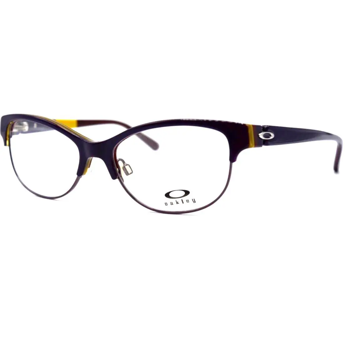Oakley OX1108-0152 Throwback Purple Semi Cat Eye RX Eyeglasses Frames 52-16-132 - Frame: Brown