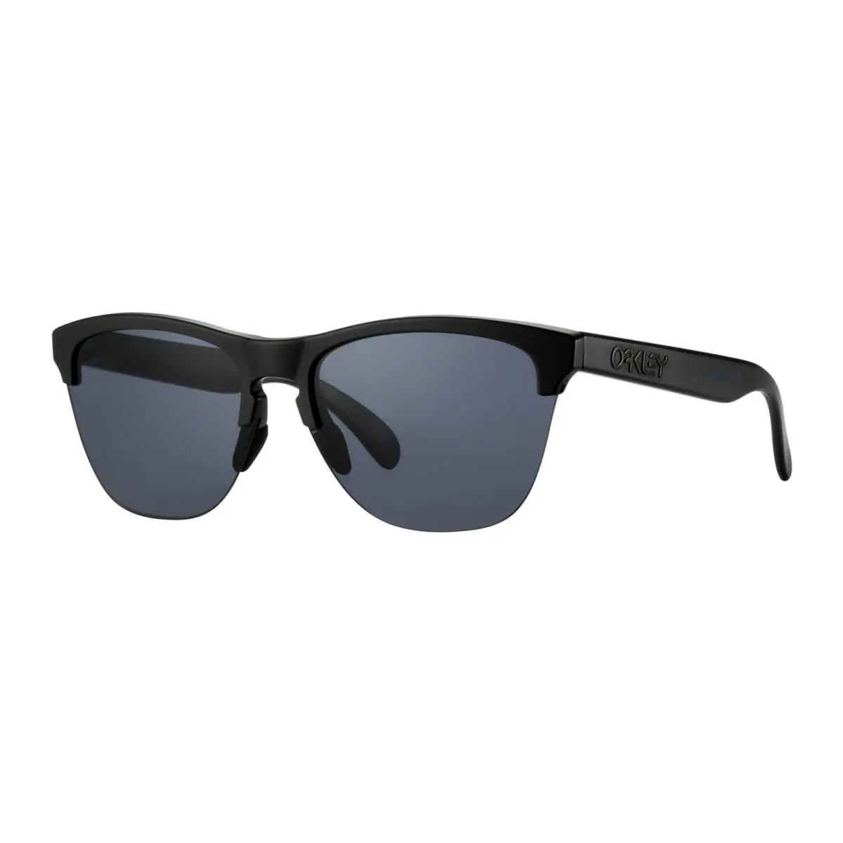 Oakley Frogskins Lite Sunglasses Matte Black Frame Gray Lens - Frame: Black, Lens: Gray