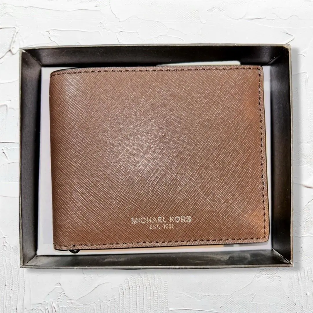 Michael Kors Andy Slim Bifold Wallet Brown Leather