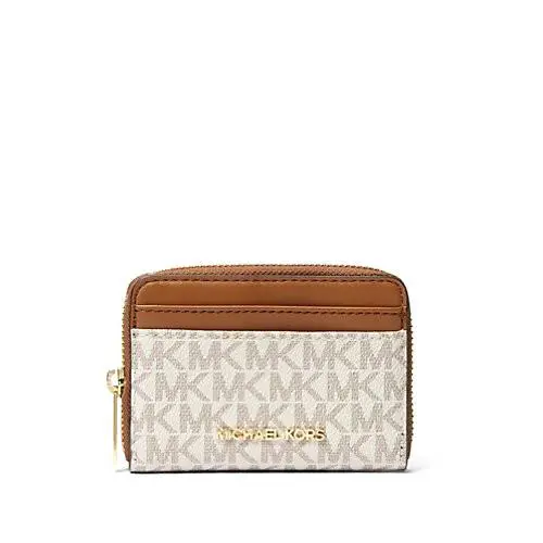 Michael Kors Jet Set Travel Medium Card Case Wallet Vanilla Multi