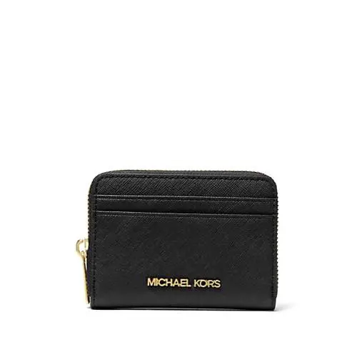 Michael Kors Jet Set Travel Medium Saffiano Leather Wallet Black - Black