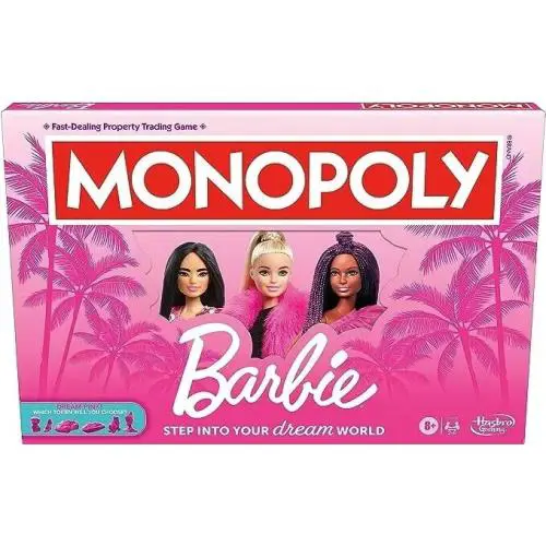 Monopoly: Barbie Edition Board Game Ages 8+ 2-6 Players Fun Family Games For